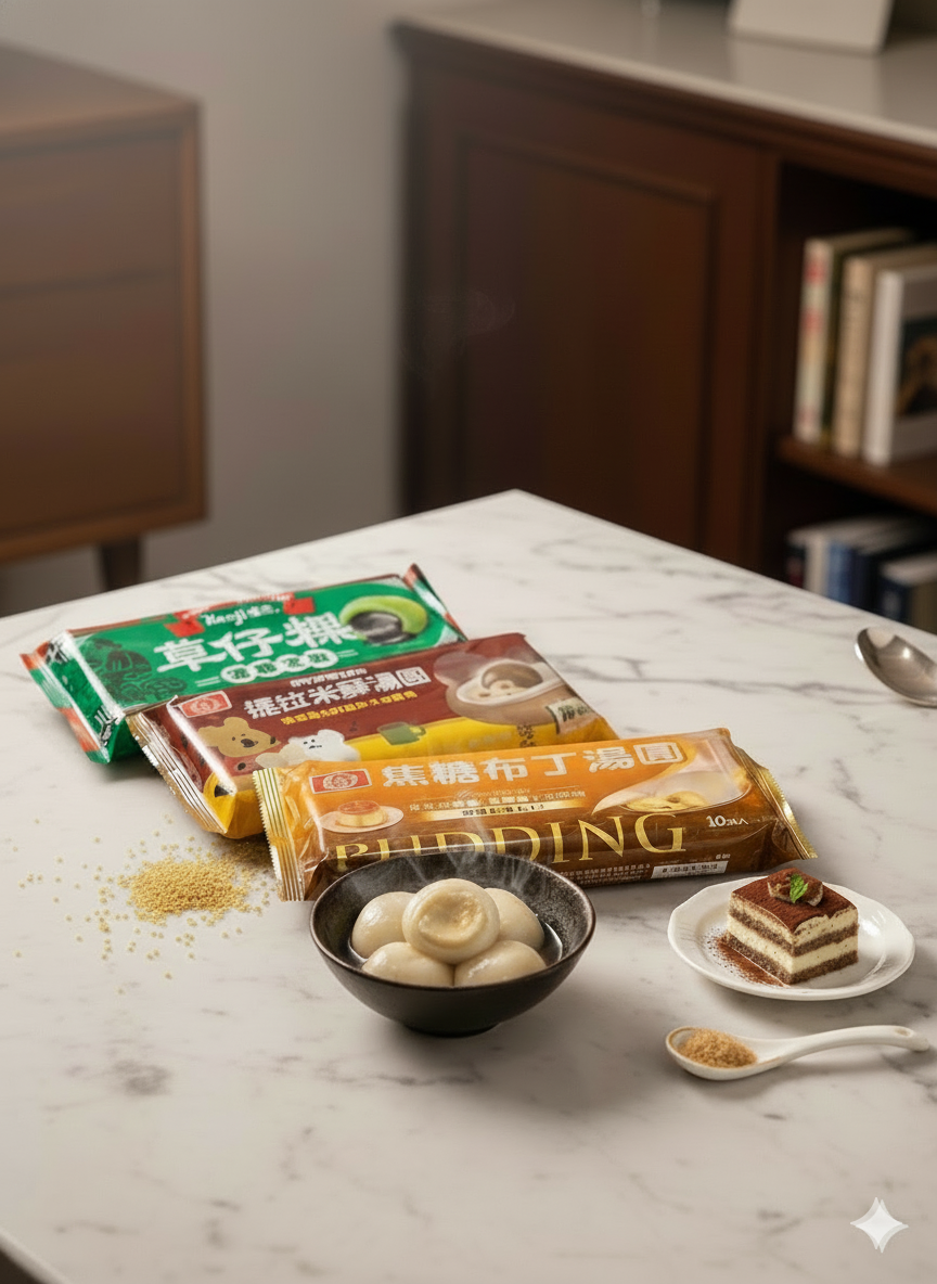 崙湞藥局，冬至湯圓主視覺，說明湯圓熱量解析與減肥可以吃湯圓嗎